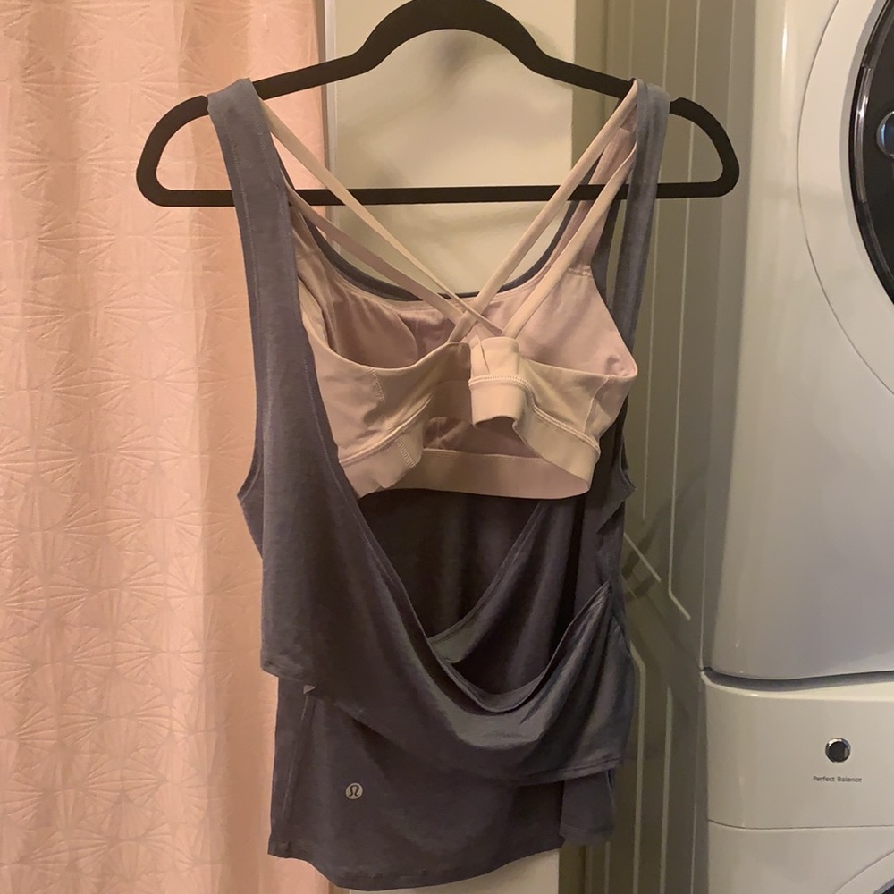 lululemon Open back Tank with built in bra